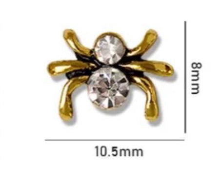 12 Piece Pack Halloween Nail Art Charms - Skeleton Hands, Rabbits, Spiders