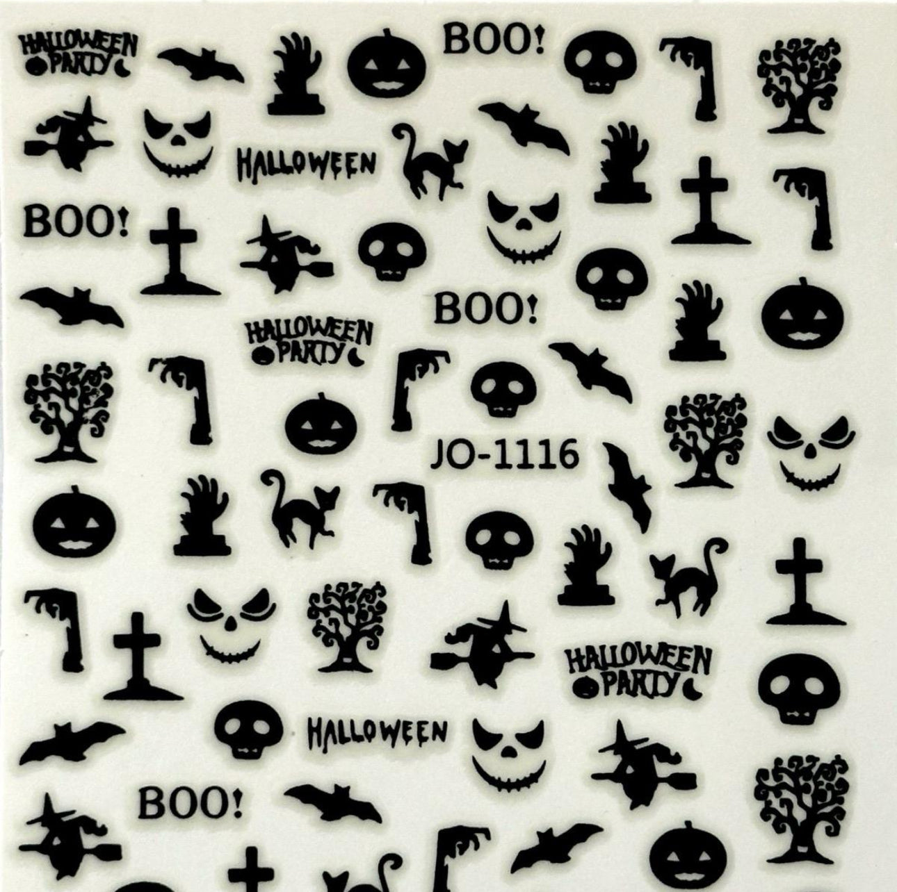 Halloween Nail Sticker Set with 6 packs of Stickers and 1 Decal Album