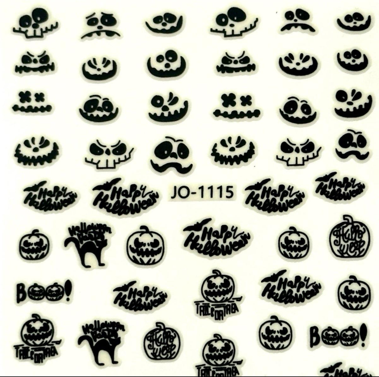 Halloween Nail Sticker Set with 6 packs of Stickers and 1 Decal Album