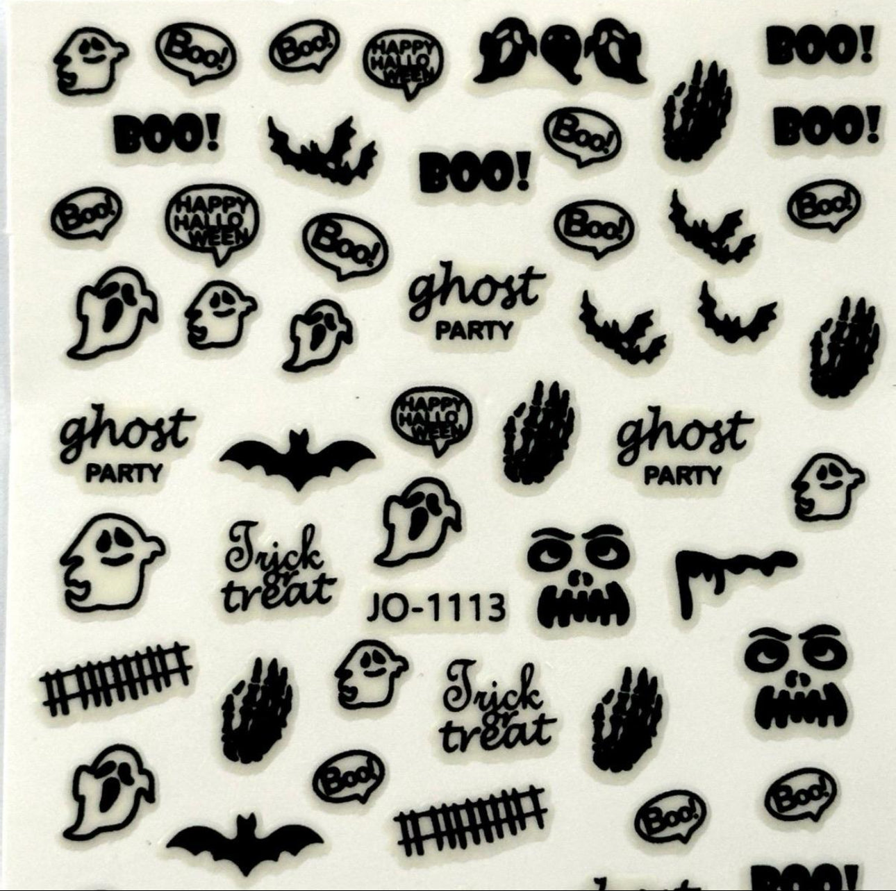 Halloween Nail Sticker Set with 6 packs of Stickers and 1 Decal Album