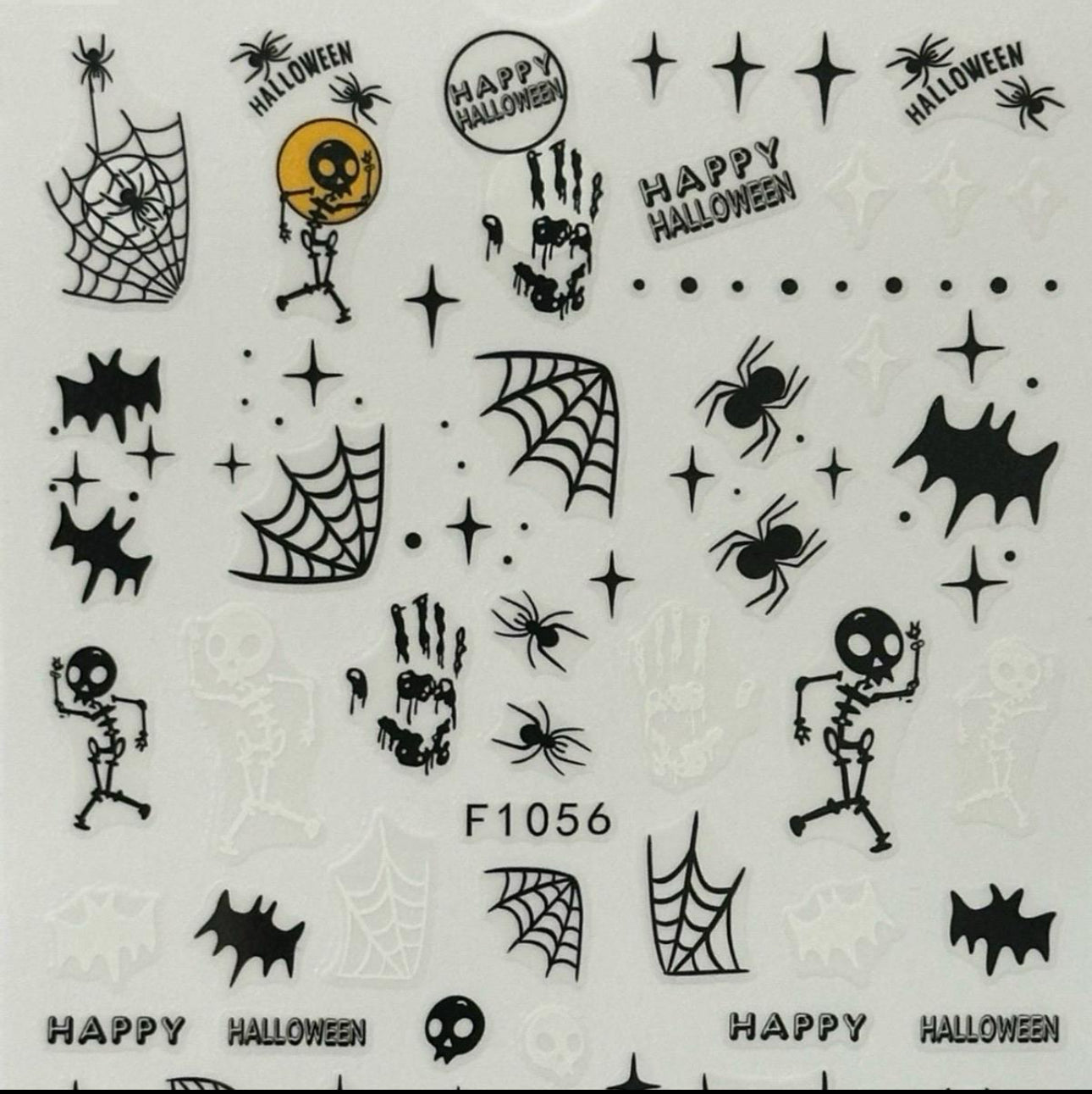 Halloween Nail Sticker Set with 6 packs of Stickers and 1 Decal Album