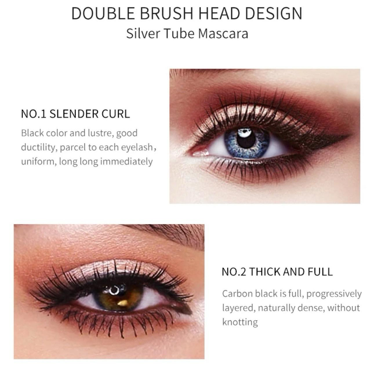 Vibely 2-in-1 Thick Curling 4D Double-Head Mascara