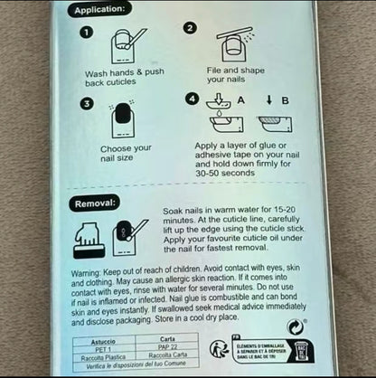 VanZeig’s Press On Nails Set "Pastel Pop Elegance"  Rhinestone French Manicure