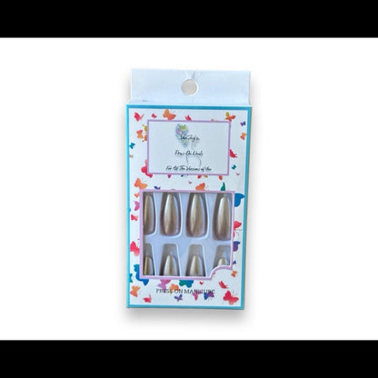 Press On Nails Set "Moonlit Almonds"