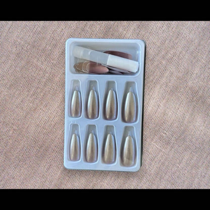 Press On Nails Set "Moonlit Almonds"