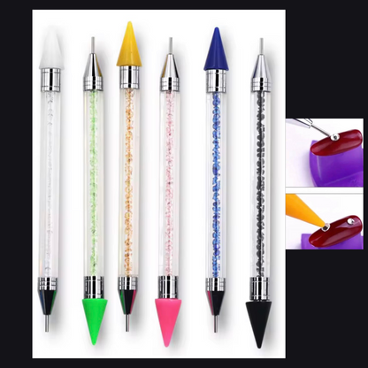 Rhinestone Picker Dual-ended Wax Dotting Pen, Nail Art, Crafting