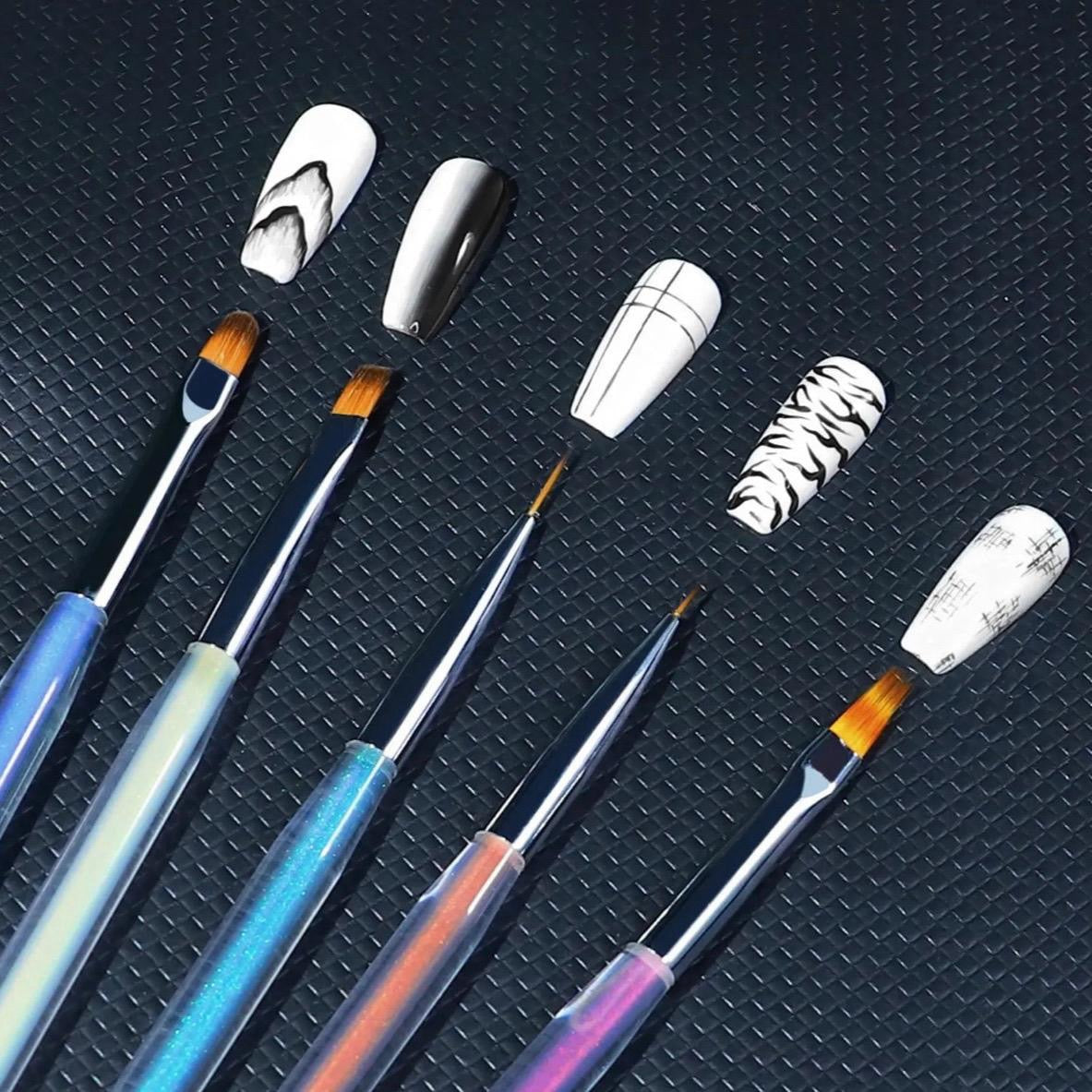 5 Piece Nail Art Brush Set