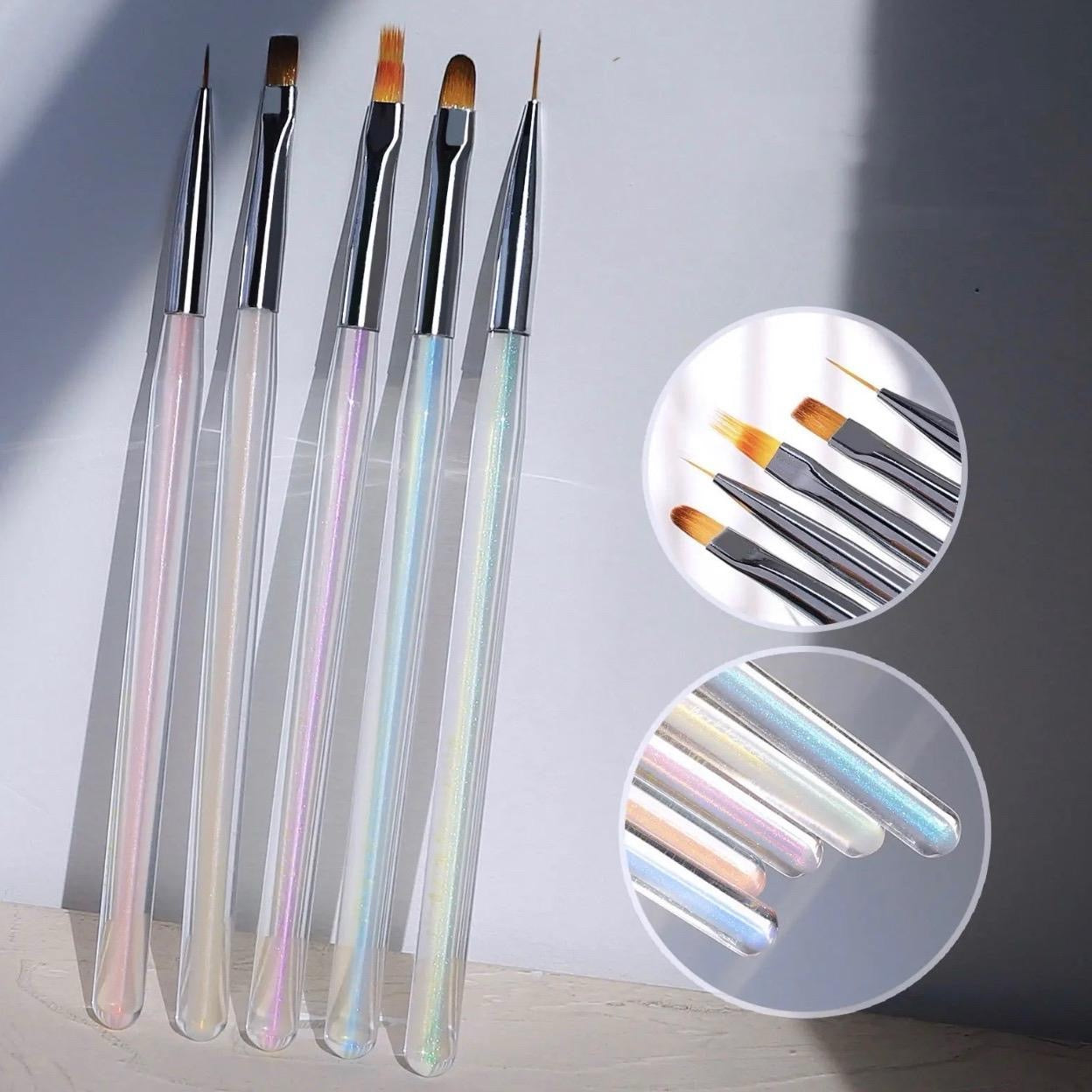 5 Piece Nail Art Brush Set