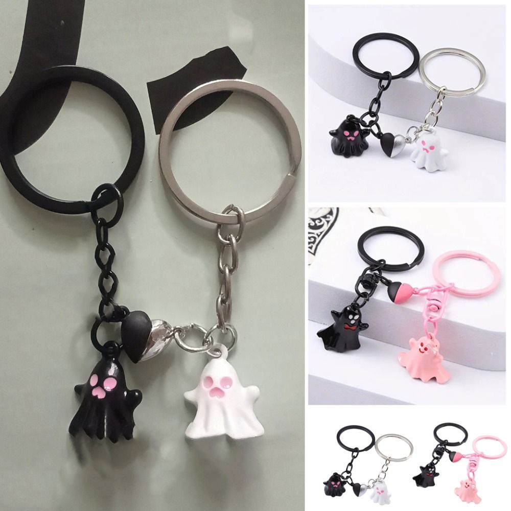 Unique Halloween Ghost Keychain Set for Besties or Couples