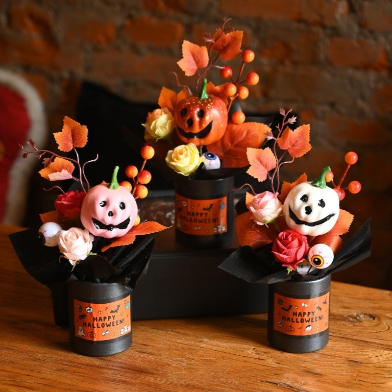 Halloween Pumpkin Simulation Spooky Bouquet Centerpieces | Fall Decor