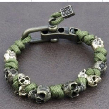 Skull Paracord Bracelet – Handmade DIY Unisex Wristband