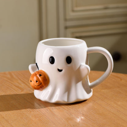 Cute Handmade Ghost Shaped Cup | Halloween Creative Cute Water Glass