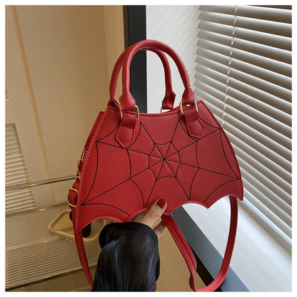 Gothic Style - Halloween Themed - Spider Web - Fashion Forward Portable Shoulder Crossbody Saddle Bag