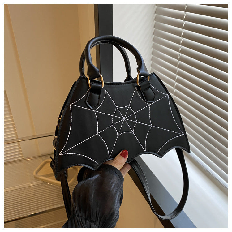 Gothic Style - Halloween Themed - Spider Web - Fashion Forward Portable Shoulder Crossbody Saddle Bag