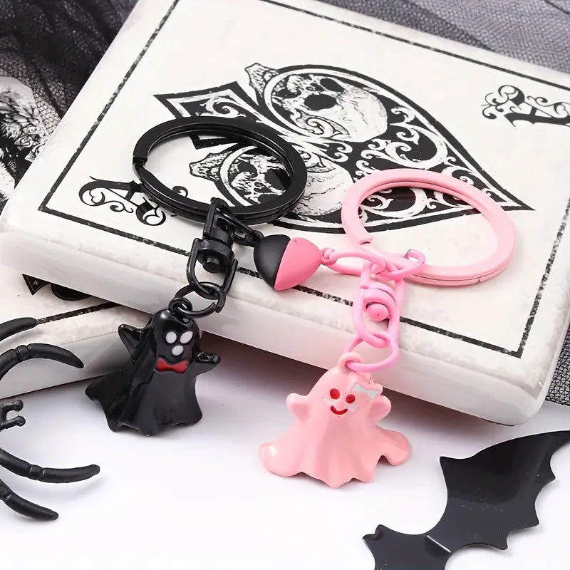 Unique Halloween Ghost Keychain Set for Besties or Couples