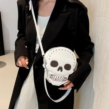 Skull Shoulder Bag | Funny Cute Messenger Bag | Creative Crossbody Bags For Women, Men and Kids