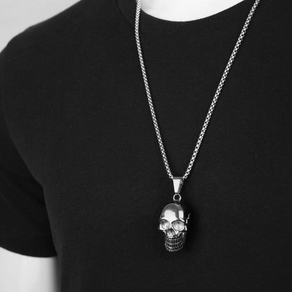 Halloween-Goth Style-Skull Necklace-Unisex Fashion Titanium Steel Accessory