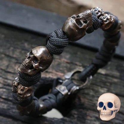 Skull Paracord Bracelet – Handmade DIY Unisex Wristband
