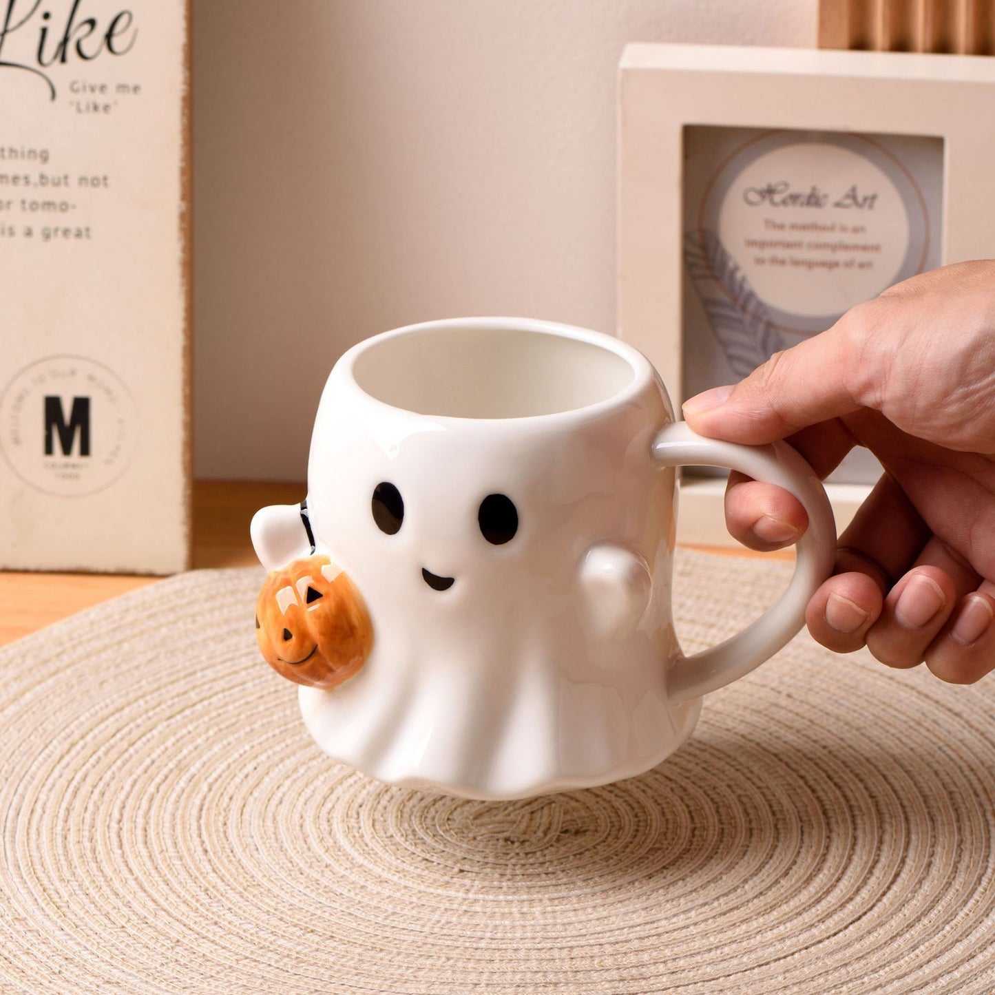Cute Handmade Ghost Shaped Cup | Halloween Creative Cute Water Glass