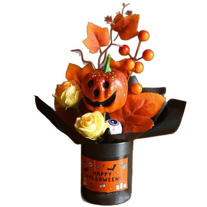 Halloween Pumpkin Simulation Spooky Bouquet Centerpieces | Fall Decor