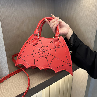Gothic Style - Halloween Themed - Spider Web - Fashion Forward Portable Shoulder Crossbody Saddle Bag