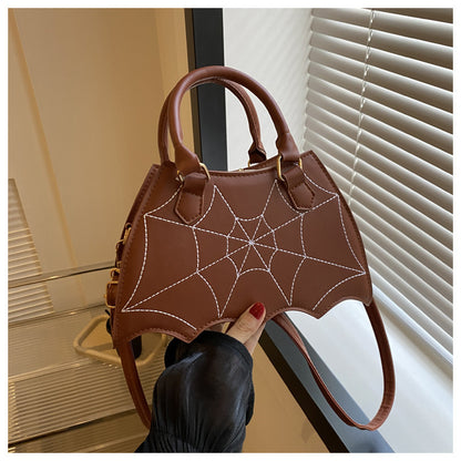 Gothic Style - Halloween Themed - Spider Web - Fashion Forward Portable Shoulder Crossbody Saddle Bag