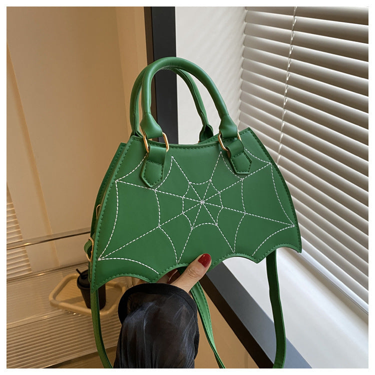 Gothic Style - Halloween Themed - Spider Web - Fashion Forward Portable Shoulder Crossbody Saddle Bag