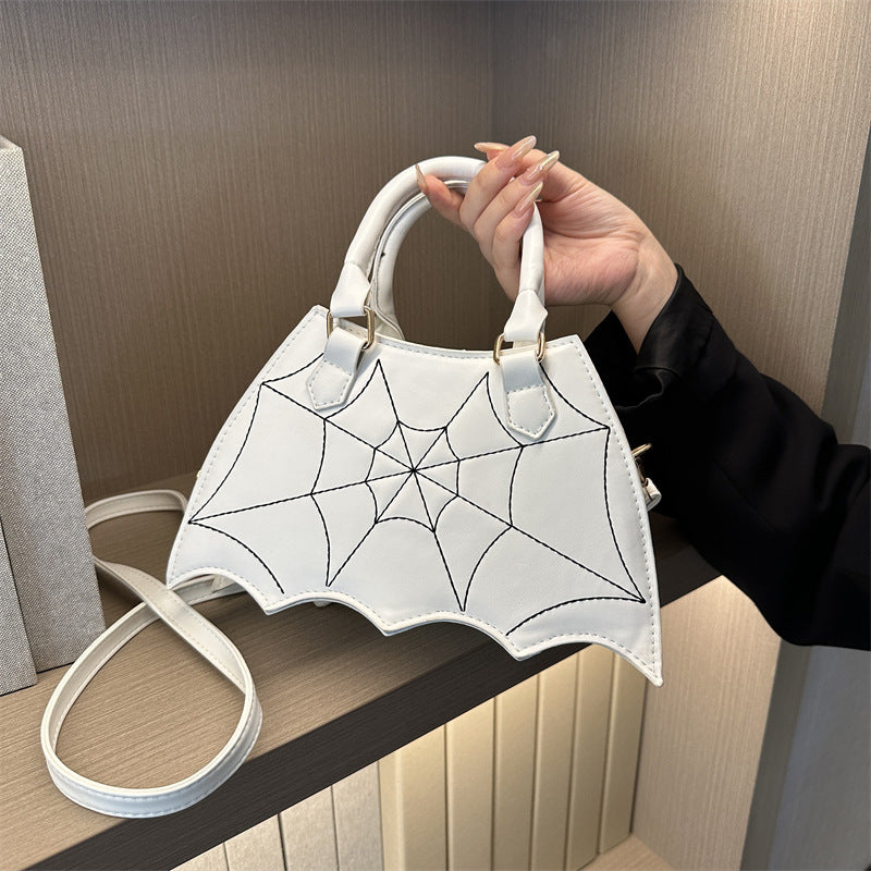 Gothic Style - Halloween Themed - Spider Web - Fashion Forward Portable Shoulder Crossbody Saddle Bag