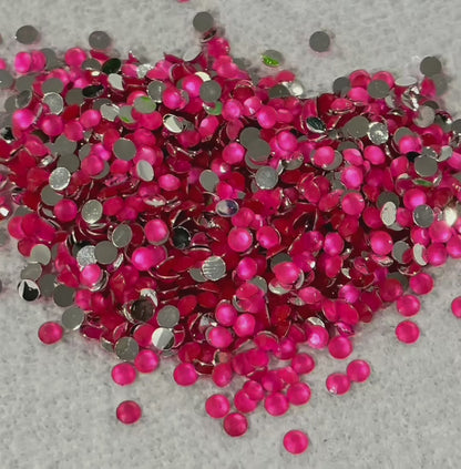 Neon UV Glow Resin Rhinestones, 4mm Flat Back, 5000 Pieces, 6 Colors for DIY Crafts and Nails